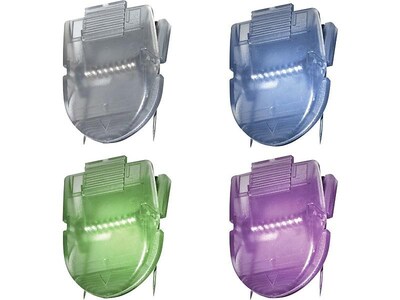 Advantus Panel Wall Cubicle Clips, Assorted Metallic Colors, 20/Box (75338)