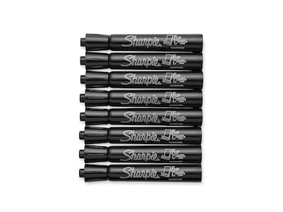 Sharpie Flip Chart Permanent Markers, Bullet Tip, Black, 8/Pack