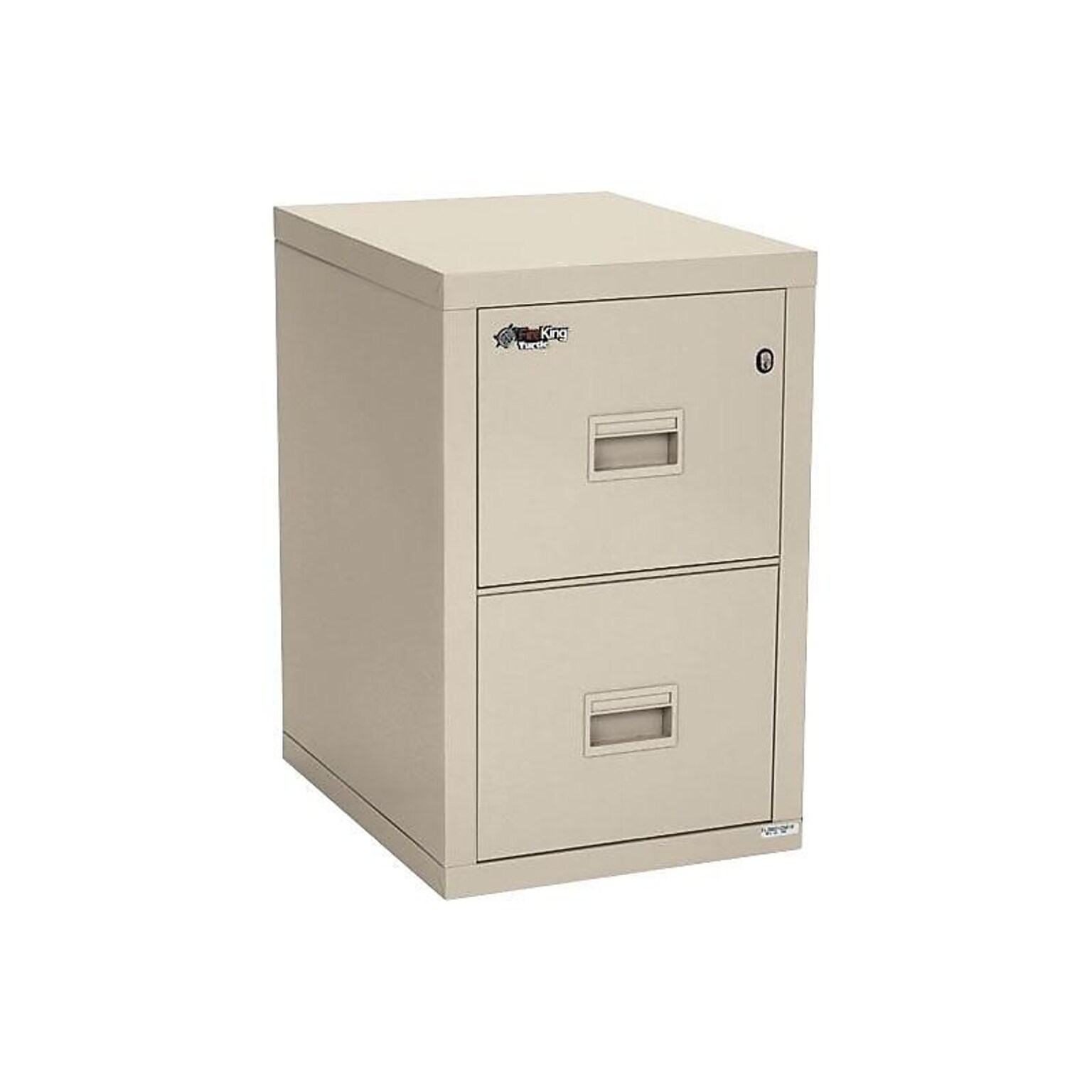 FireKing Turtle 22 2-Drawer Vertical File Cabinet with Lock, Fire & Water Resistant, Letter/Legal, Parchment (2R1822-CPA)