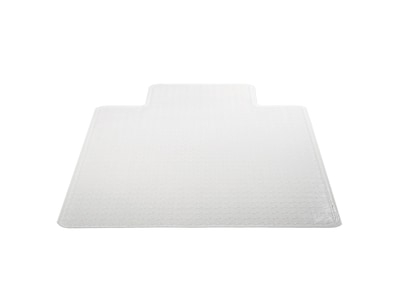 Deflect-O DuraMat Carpet Chair Mat with Lip, 45 x 53, Low-Pile, Clear (DEFCM13233)