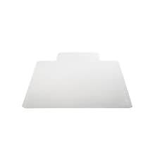 Deflect-O DuraMat Carpet Chair Mat with Lip, 45 x 53, Low-Pile, Clear (DEFCM13233)