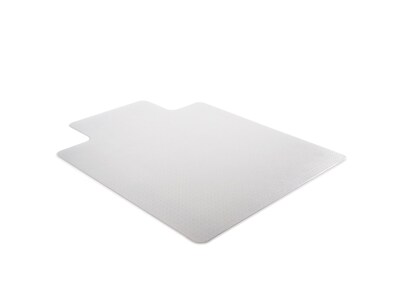 Deflect-O DuraMat Carpet Chair Mat with Lip, 45" x 53'', Low-Pile, Clear (DEFCM13233)