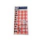 Table Mate Plaid 108"L x 54"W Plastic Table Covers, Red/White, 6/Pack (549rdg)