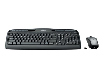 Logitech MK335 Wireless Keyboard & Mouse, Black/Silver (920-008478)