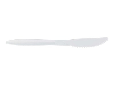 Berkley Square Polypropylene Knives, Medium-Weight, White, 1000/Carton (1011000)