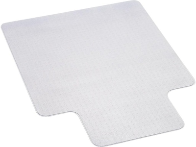 Deflect-O EconoMat Carpet Chair Mat with Lip, 36 x 48, Low-Pile, Clear (CM11112)