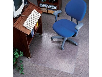 Deflect-O EconoMat Carpet Chair Mat with Lip, 36 x 48, Low-Pile, Clear (CM11112)