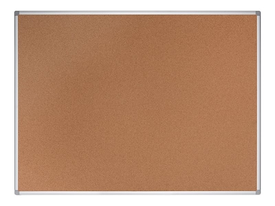 MasterVision Earth Cork Bulletin Board, Aluminum Frame, 4H x 6W (CA271790)