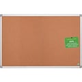 MasterVision Earth Cork Bulletin Board, Aluminum Frame, 4H x 6W (CA271790)