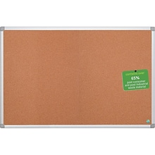 MasterVision Earth Cork Bulletin Board, Aluminum Frame, 4H x 6W (CA271790)