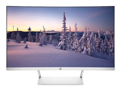 HP 27 Monitor, 27" Curved LED Backlit Monitor, Pike Silver