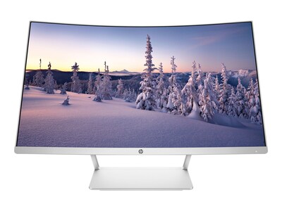 HP 27 Monitor, 27 Curved LED Backlit Monitor, Pike Silver