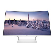 HP 27 Monitor, 27 Curved LED Backlit Monitor, Pike Silver