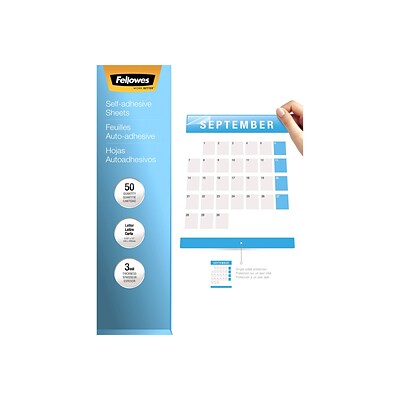 Fellowes Self-Adhesive Sheets, 9 x 12, 50/Pack (5221502)