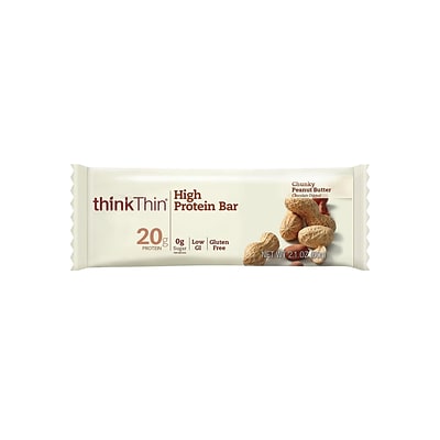 thinkThin Bars, Peanut Butter, 2.1 Oz., 10/Box (209-02477)