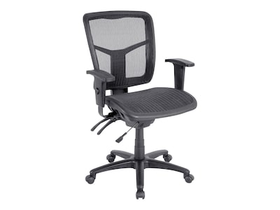 Lorell Mesh MidSwivel Chair Adj Arms Blk
