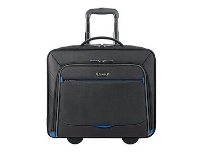 Solo Ascend Active Laptop Rolling Briefcase, Black/Blue Polyester (TCC902-4/20)
