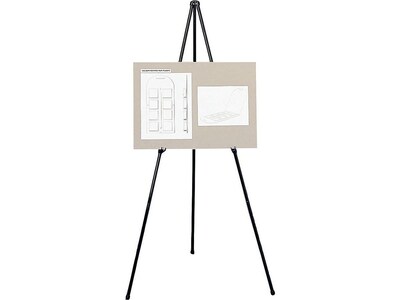 Quartet Heavy-Duty Instant Easel Display Easel, 63, Black Metal (27E)