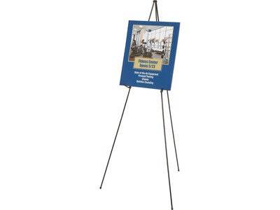 Quartet Instant Easel Display Easel, 63", Black Aluminum (29E)