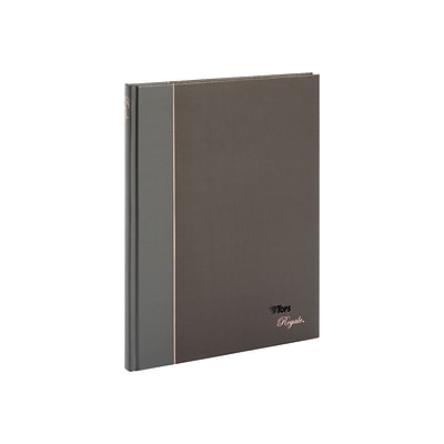 TOPS Royale Executive Notebook, 8 x 10-1/2, 96 Sheets, College Ruled, Black Cover/Gray Spine (TOP 25231)