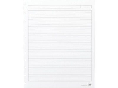 Staples Premium Arc Notebook System Refill Paper, 8.5 x 11, 50 Sheets, Narrow Ruled, White (19992)