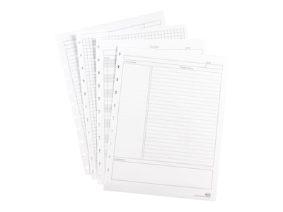 Staples® Arc Notebook System Premium Refill Paper, 8.5" x 11", 50 Sheets, Narrow Ruled, White (19992)