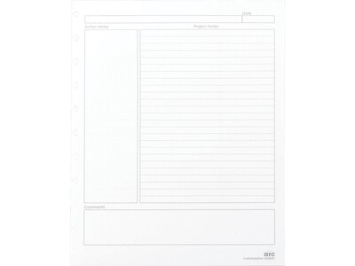 Staples Premium Arc Notebook System Refill Paper, 8.5 x 11, 50 Sheets, College Ruled, White (20021)