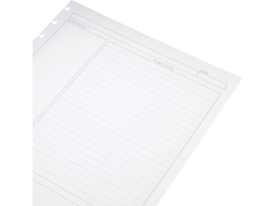 Staples® Premium Arc Notebook System Refill Paper, 8.5" x 11", 50 Sheets, College Ruled, White (20021)