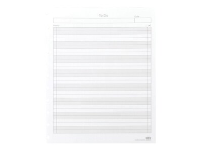 Staples® Arc Notebook System To-Do Refill Paper, 8.5 x 11, 50 Sheets, Cornell Ruled,White (19995)