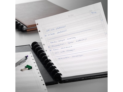 Staples® Arc Notebook System To-Do Refill Paper, 8.5" x 11", 50 Sheets, Cornell Ruled,White (19995)