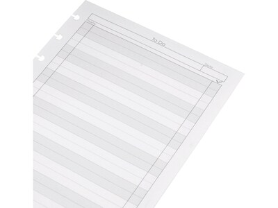 Staples® Arc Notebook System To-Do Refill Paper, 5.5" x 8.5", 50 Sheets, Cornell Ruled, White (19994)