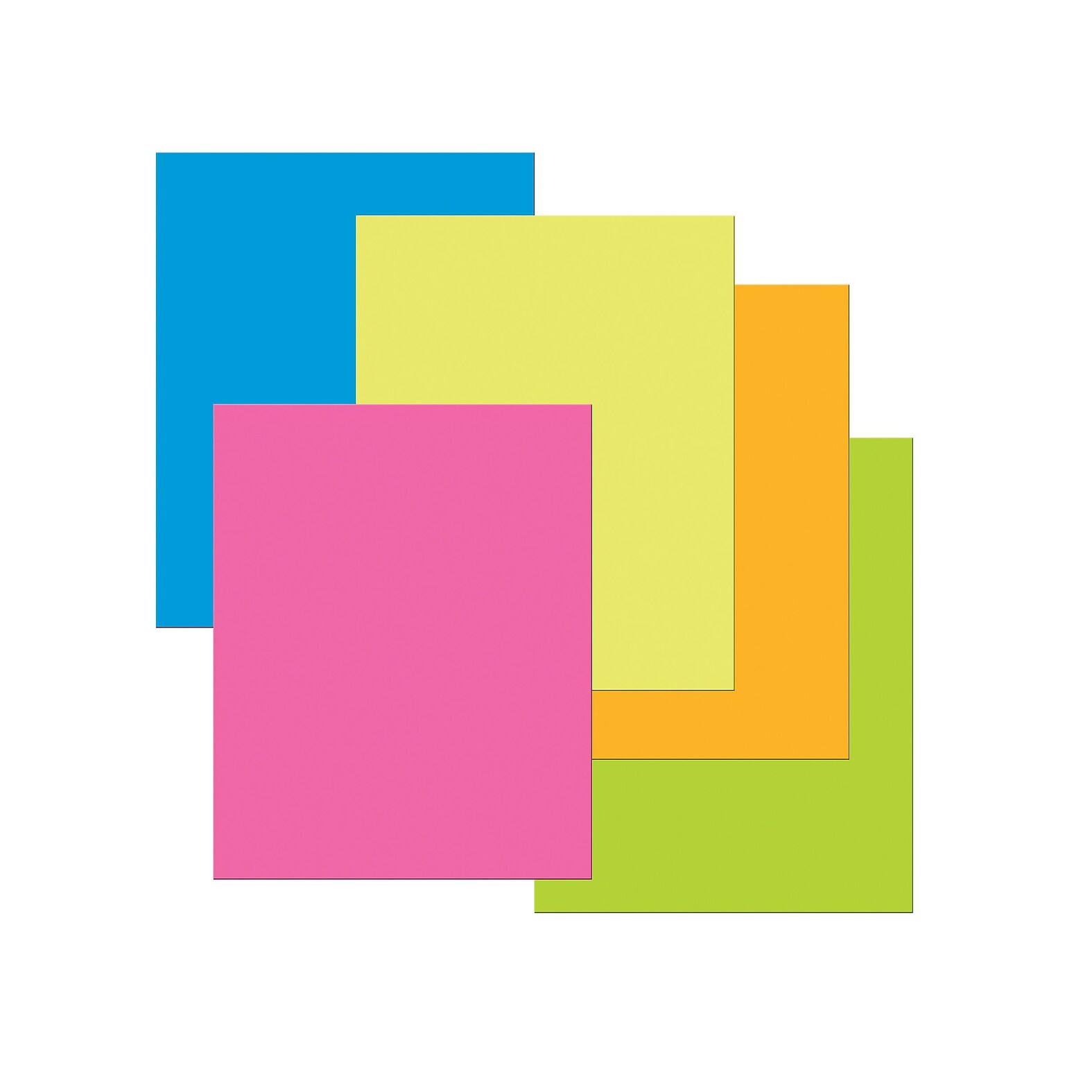 Pacon Poster Board, 28 x 22, Assorted Neon Colors, 25/Pack (PAC53051)