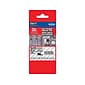 Brother P-touch TZe-S121 Laminated Extra Strength Label Maker Tape, 3/8" x 26-2/10', Black on Clear (TZe-S121)