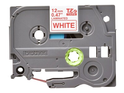 Brother P-touch TZe-232 Laminated Label Maker Tape, 1/2 x 26-2/10, Red On White (TZe-232)