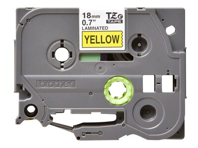 Brother P-touch TZe-641 Laminated Label Maker Tape, 3/4 x 26-2/10, Black On Yellow (TZe-641)