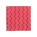 Rubbermaid HYGEN Microfiber Rags, Red, 12/Carton (FGQ62000RD00)