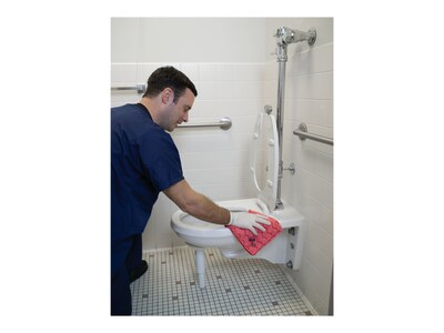 Rubbermaid HYGEN Microfiber Cleaning Rags, 16" x 16", Red, 12 Rags/Pack (FGQ62000RD00)
