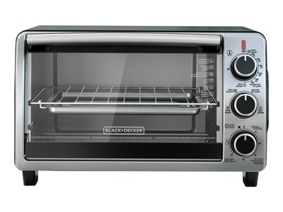 Black & Decker 6-Slice Toaster Oven, Stainless Steel and Black (TO1950SBD)