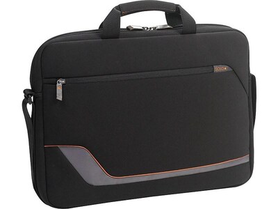 Solo New York Everyday Urban Laptop Briefcase, Black/Orange Neoprene (VTR124-4)