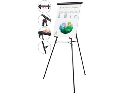 MasterVision Display Easel, 69", Black Aluminum (FLX05101MV)