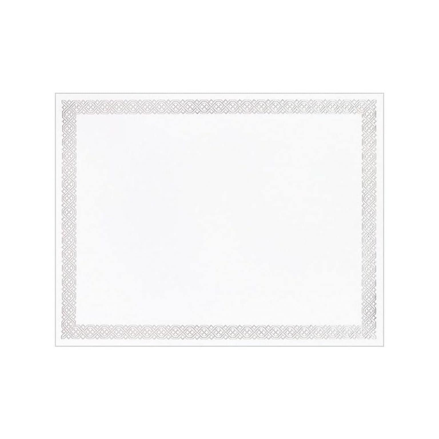 Masterpiece Studios Certificates, 8.5 x 11, Silver, 15/Pack (963027S)