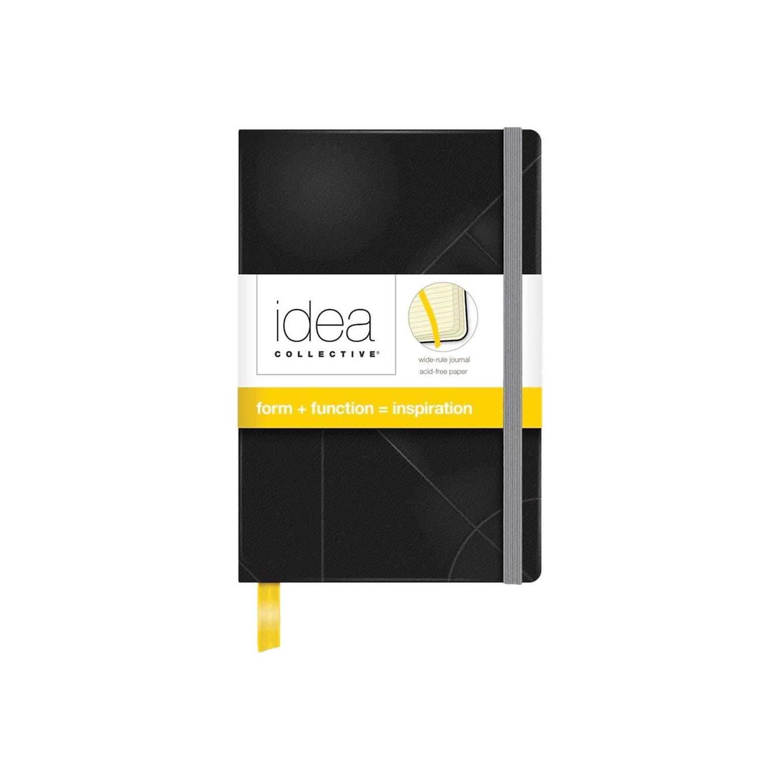 TOPS Oxford Idea Collective Pocket Hardcover Journal, 3.5 x 5.5, Wide Ruled, Black, 192 Pages (56874)
