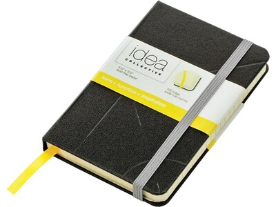 TOPS Idea Collective Pocket Hardcover Journal, 3.5" x 5.5", Wide Ruled, Black, 192 Pages (56874)