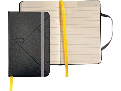 TOPS Oxford Idea Collective Pocket Hardcover Journal, 3.5" x 5.5", Wide Ruled, Black, 192 Pages (56874)
