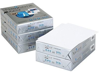 Navigator Platinum 8.5 x 11 Color Copy Paper, 24 lbs., 99 Brightness, 2500 Sheets/Carton (NPL11245