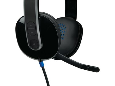 Logitech H540 Computer HD Headset, Over-the-Head, Black (981-000510)