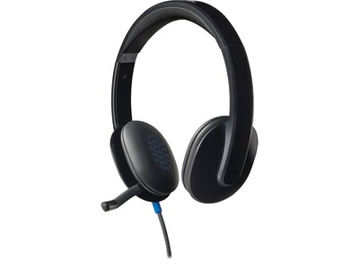 Logitech H540 Computer HD Headset, Over-the-Head, Black (981-000510)