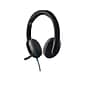 Logitech H540 Computer HD Headset, Over-the-Head, Black (981-000510)