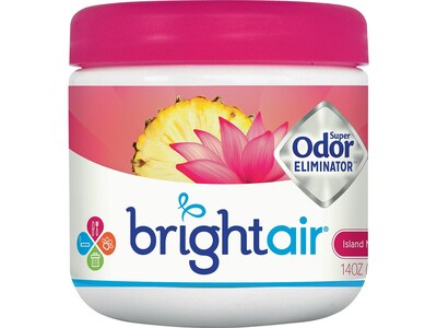 Bright Air Super Odor Eliminator Solid Air Freshener, Island Nectar & Pineapple (900114)