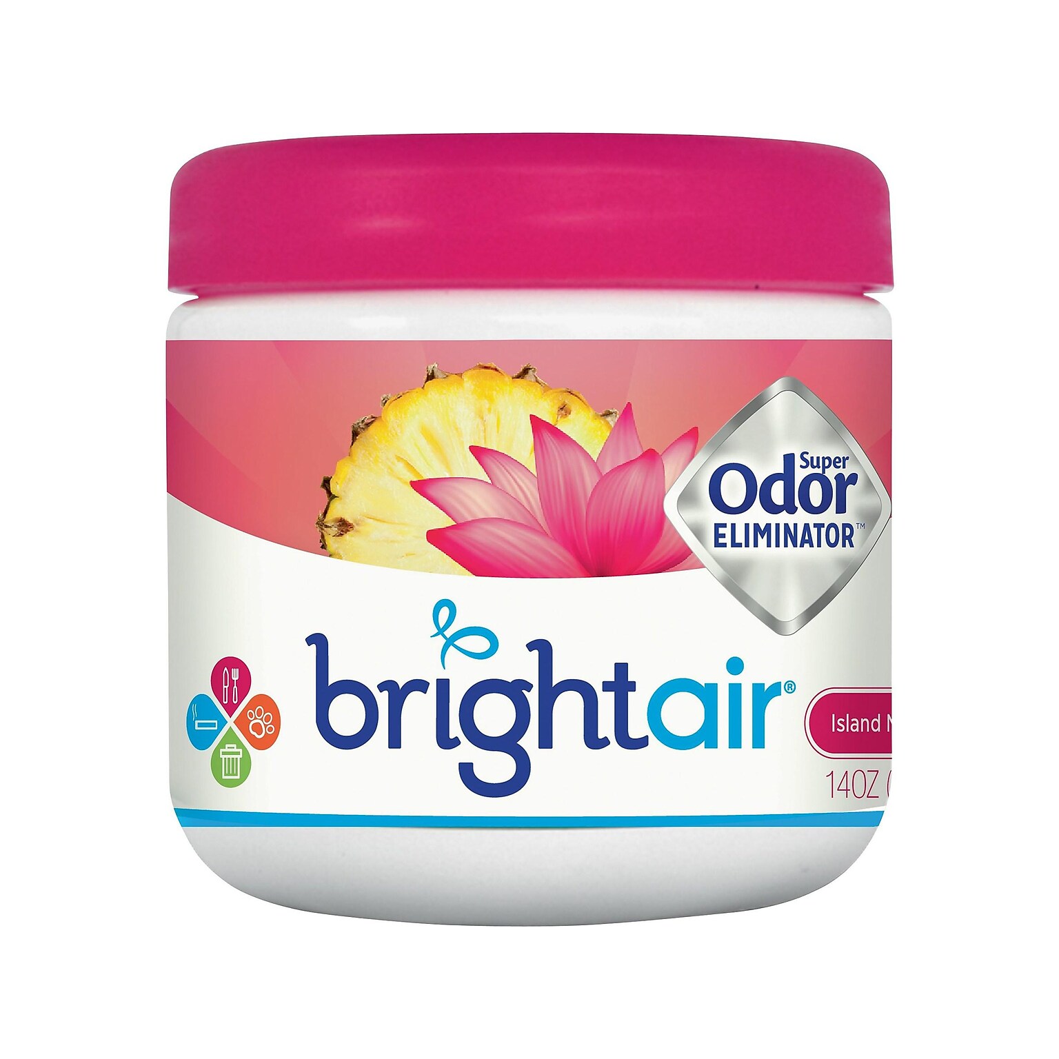 Bright Air Super Odor Eliminator Solid Air Freshener, Island Nectar & Pineapple (900114)